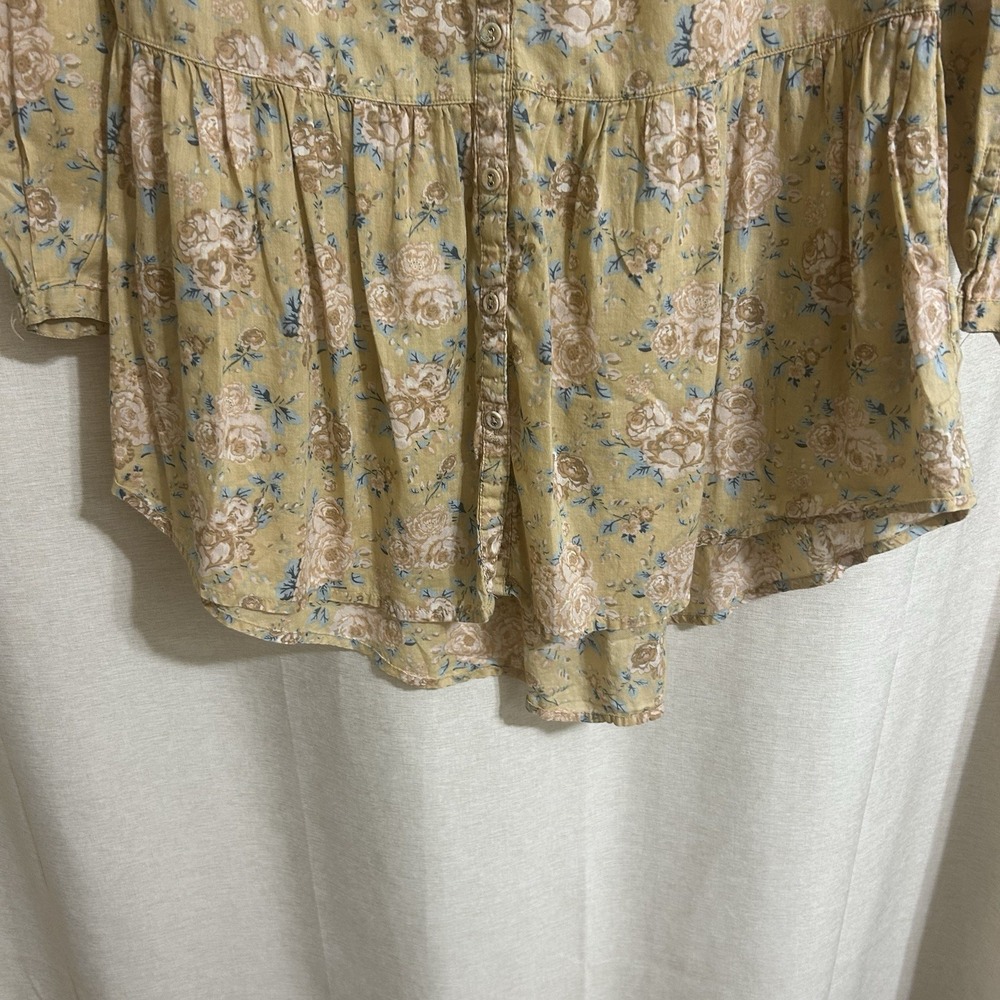 ✨ H&M Floral Boho Cotton Oversized Mini Dress / Tunic Coverup S ✨ - Picture 4 of 8